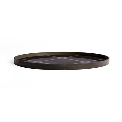 Slate Linear Squares Glass Tray X-Large