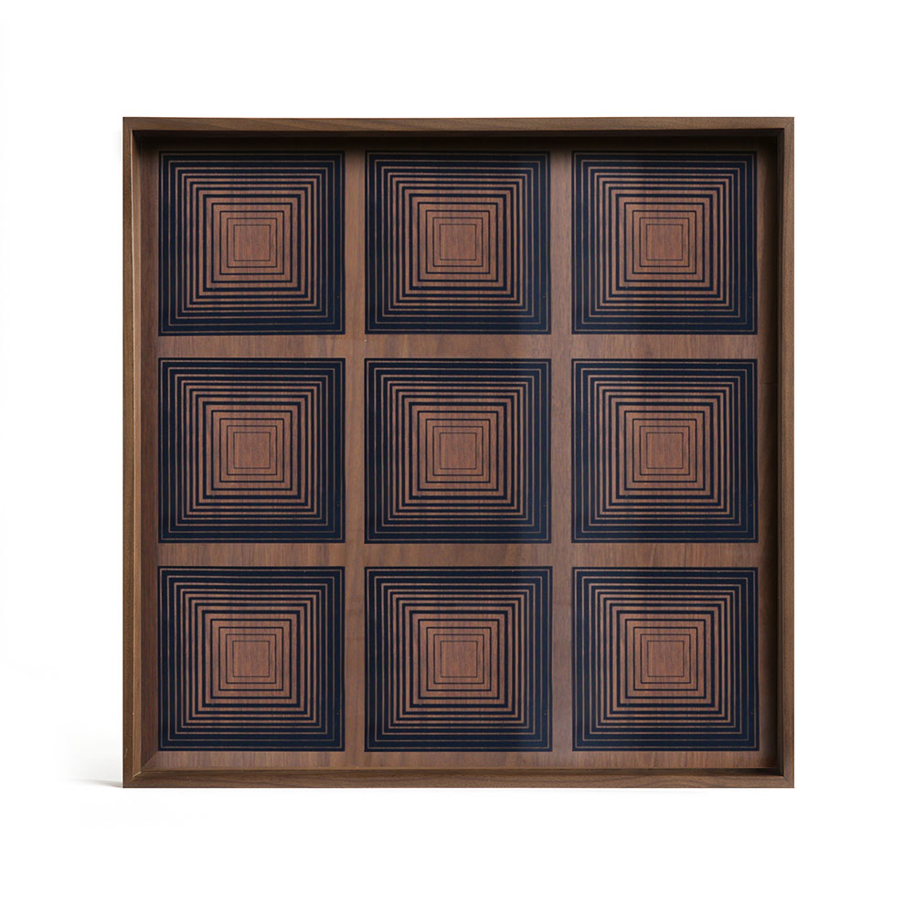 Ink Squares Glass Tray Square Large