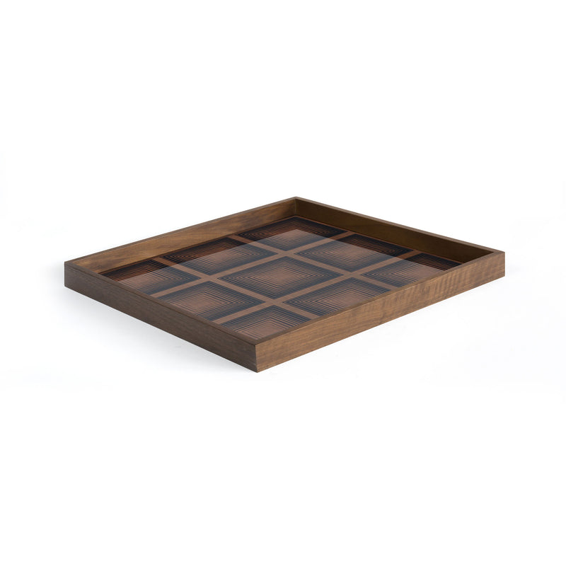 Ink Squares Glass Tray Square Large