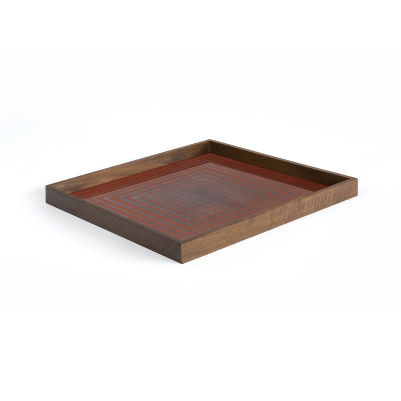 Pumpkin Squares Glass Tray Square Large