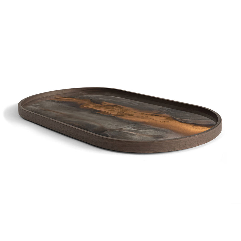 Organic Glass Tray Bronze Oblong