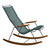 Click Outdoor Rocking Chair Bamboo Armrest and Glides