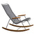 Click Outdoor Rocking Chair Bamboo Armrest and Glides