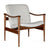 Hjelle Modell 711 Chair in Barnum White with a black American walnut frame