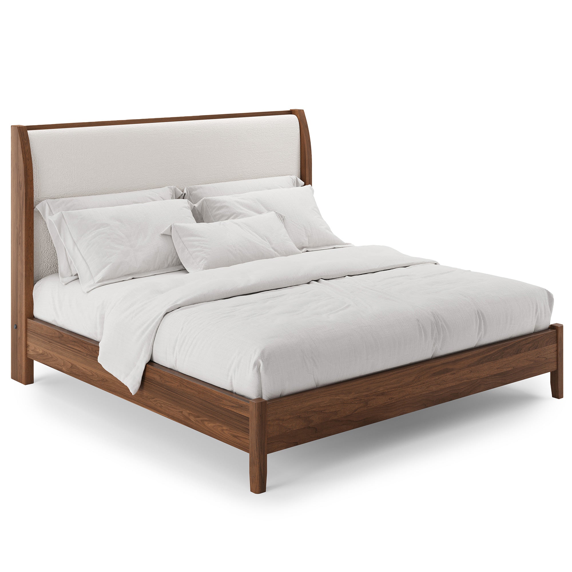 Mobican Julia King Walnut Bed - Floor Model