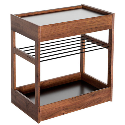Skovby SM 135 Serving Trolley & Bar Walnut Lacquered
