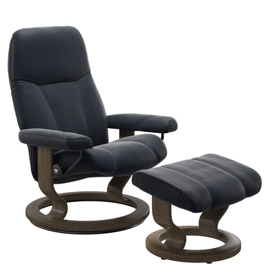 Stressless Consul Large Recliner - Classic - Paloma Shadow Blue - In Stock