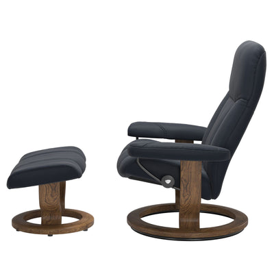 Stressless Consul Large Recliner - Classic - Paloma Shadow Blue - In Stock