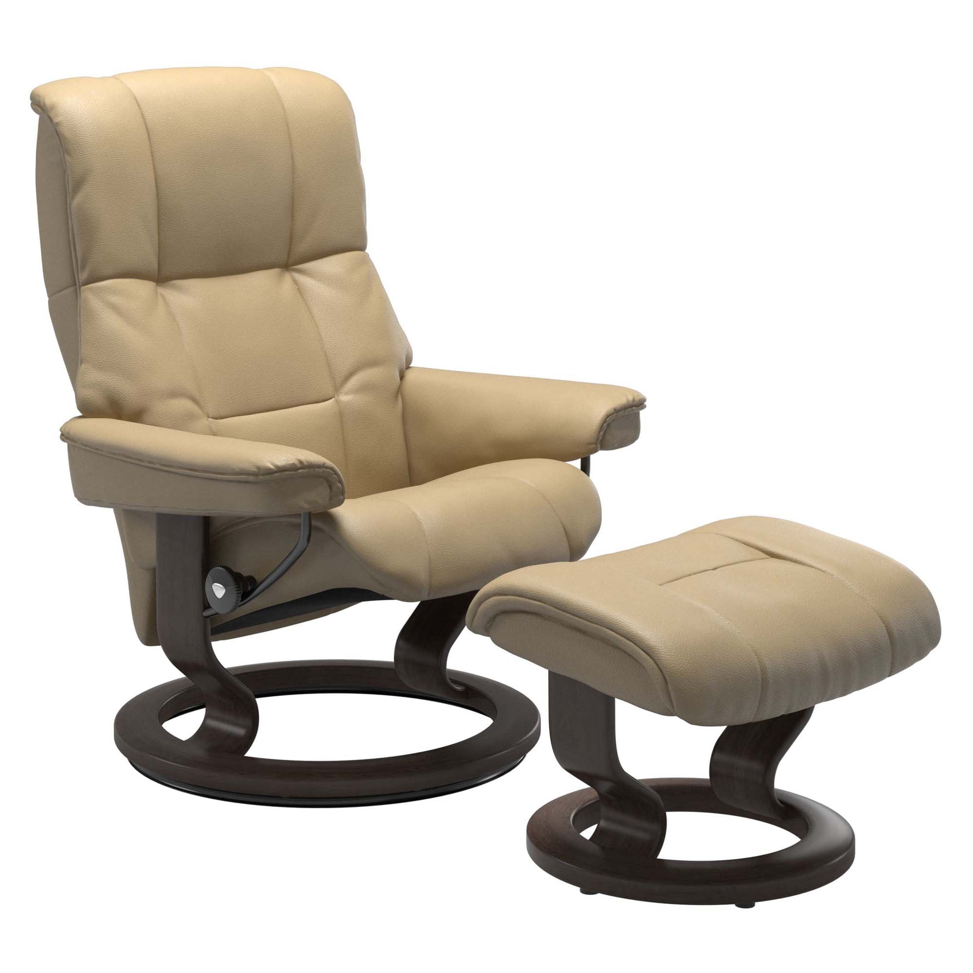 Stressless Mayfair Large Recliner & Ottoman - Classic - Velaro Beige - In Stock