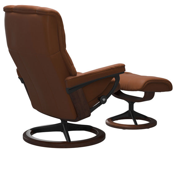 Stressless Mayfair Medium Recliner & Ottoman - Signature - Paloma New Cognac - In Stock