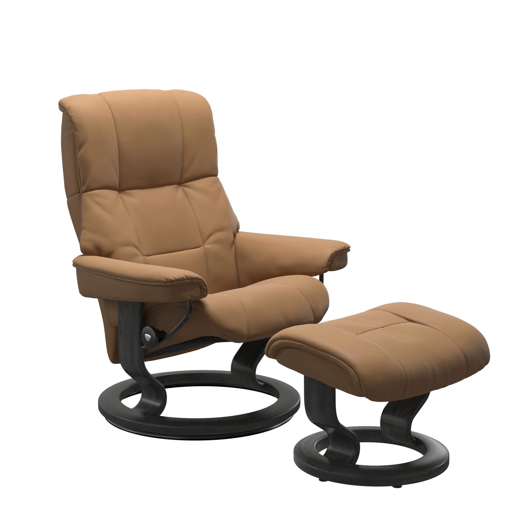 Stressless Mayfair Medium Recliner & Ottoman - Classic - Paloma Taupe - In Stock