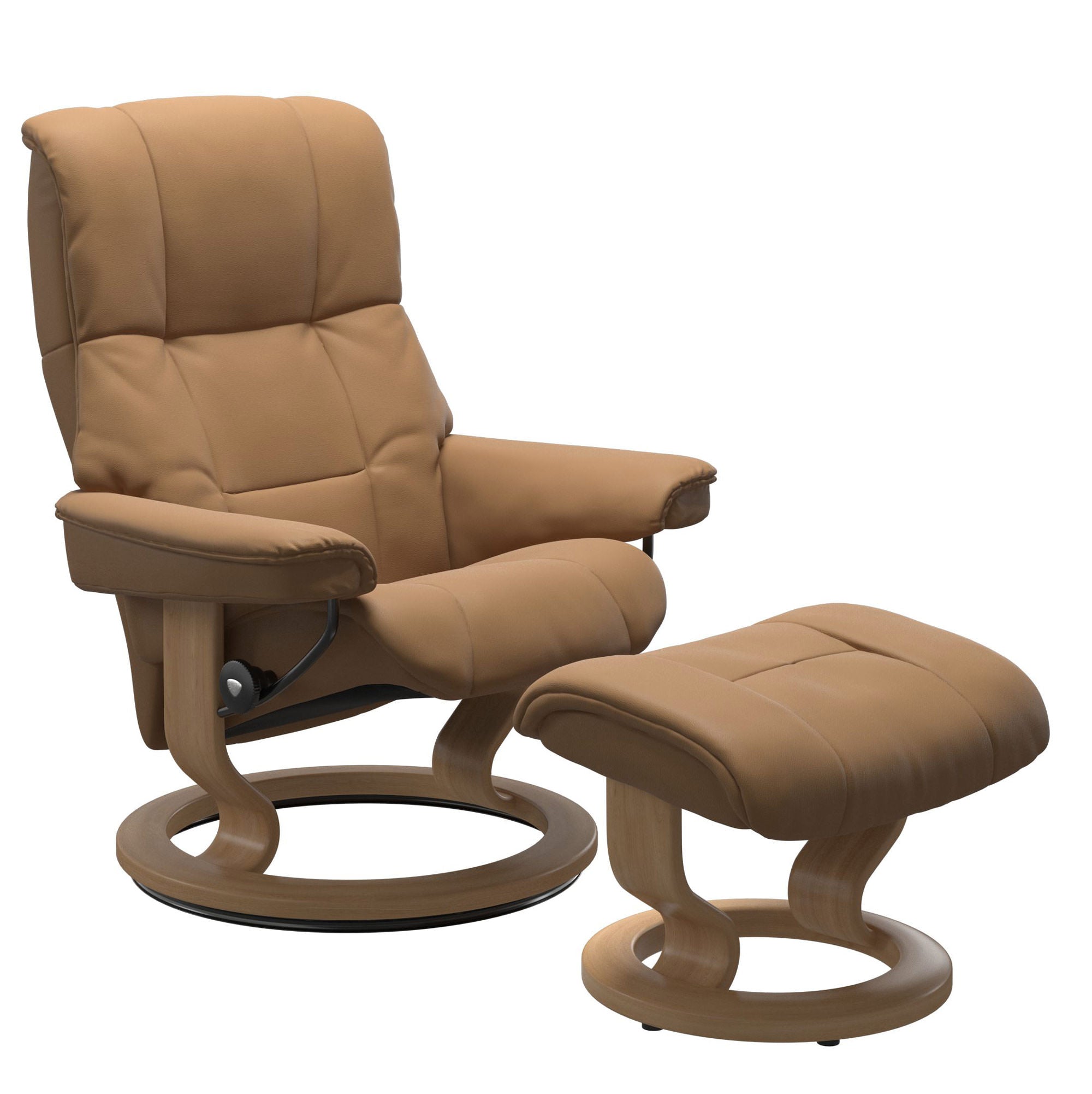 Stressless Mayfair Medium Recliner & Ottoman - Classic - Paloma Taupe - In Stock
