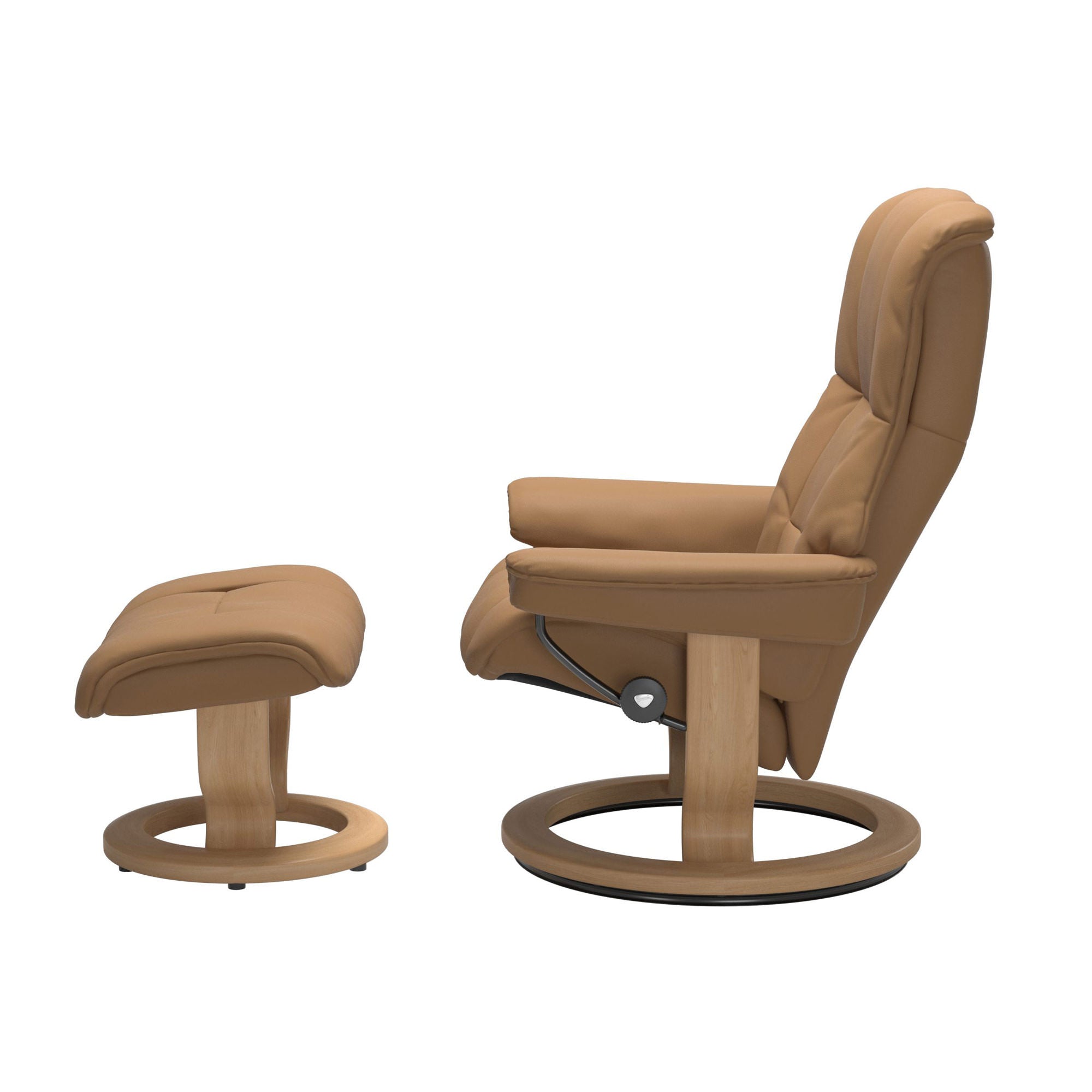 Stressless Mayfair Medium Recliner & Ottoman - Classic - Paloma Taupe - In Stock