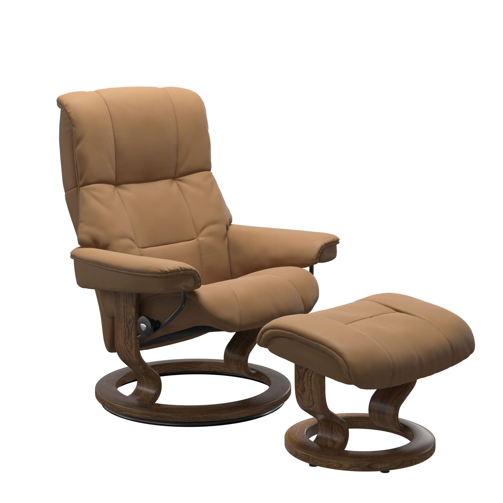 Stressless Mayfair Medium Recliner & Ottoman - Classic - Paloma Taupe - In Stock
