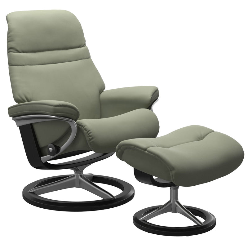 Stressless Sunrise Small Recliner - Signature - Paloma Shadow Green - In Stock