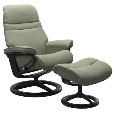 Stressless Sunrise Small Recliner - Signature - Paloma Shadow Green - In Stock