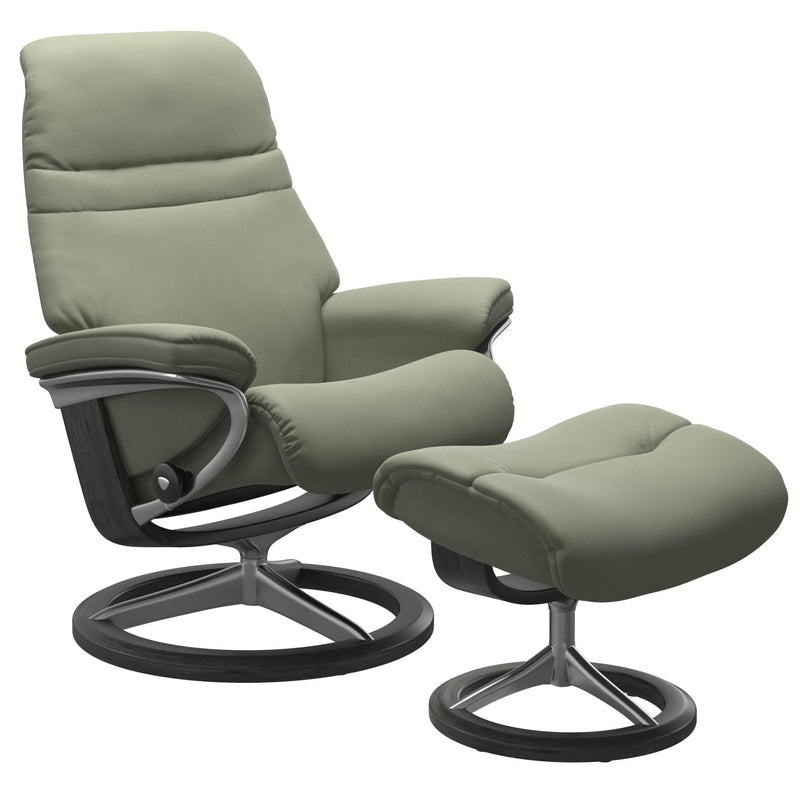 Stressless Sunrise Small Recliner - Signature - Paloma Shadow Green - In Stock