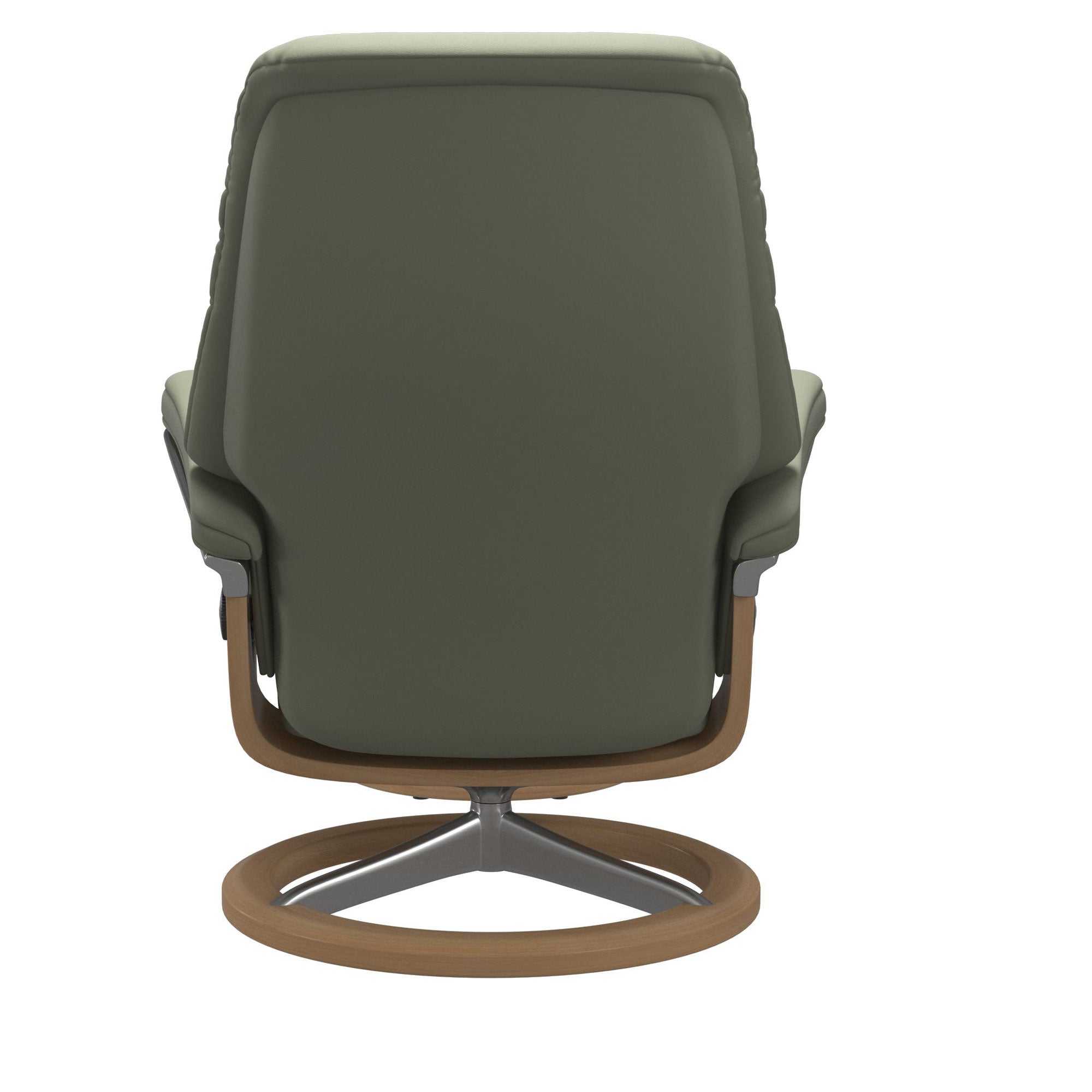 Stressless Sunrise Small Recliner & Ottoman - Signature - Paloma Shadow Green - In Stock