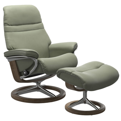 Stressless Sunrise Small Recliner - Signature - Paloma Shadow Green - In Stock
