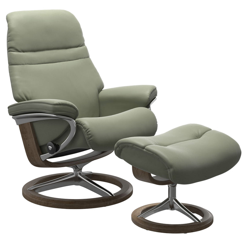 Stressless Sunrise Small Recliner - Signature - Paloma Shadow Green - In Stock