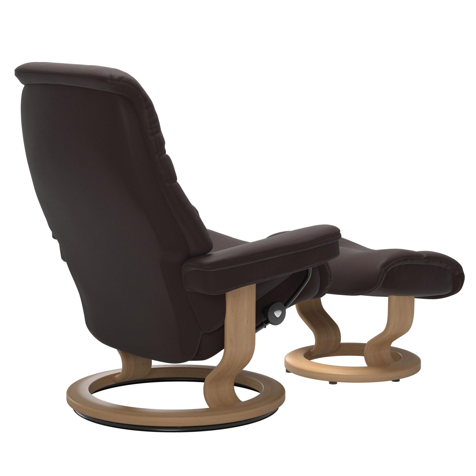Stressless Sunrise Large Recliner & Ottoman - Classic - Paloma Chocolate - In Stock