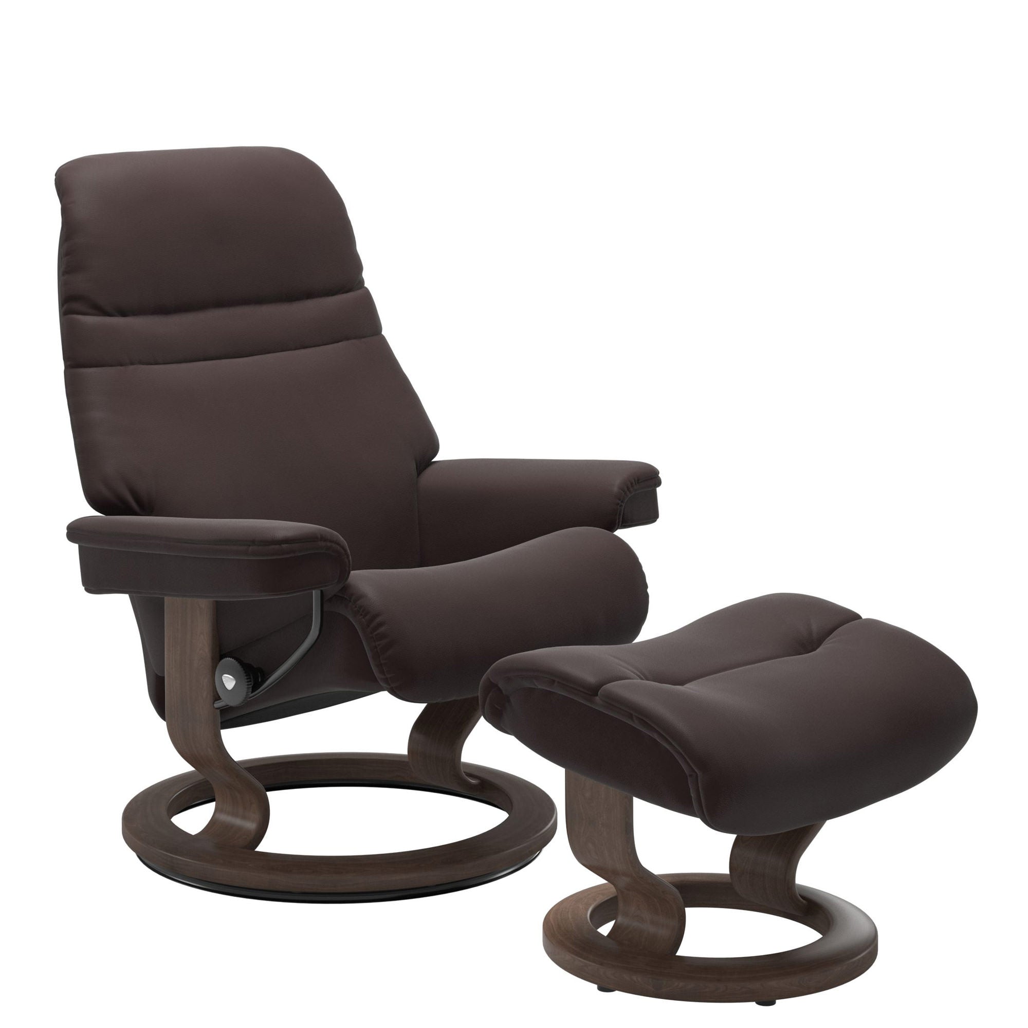 Stressless Sunrise Large Recliner & Ottoman - Classic - Paloma Chocolate - In Stock