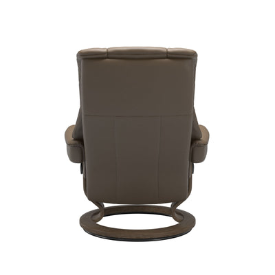 Stressless Mayfair Large Recliner & Ottoman - Classic - Velaro Mole - In Stock