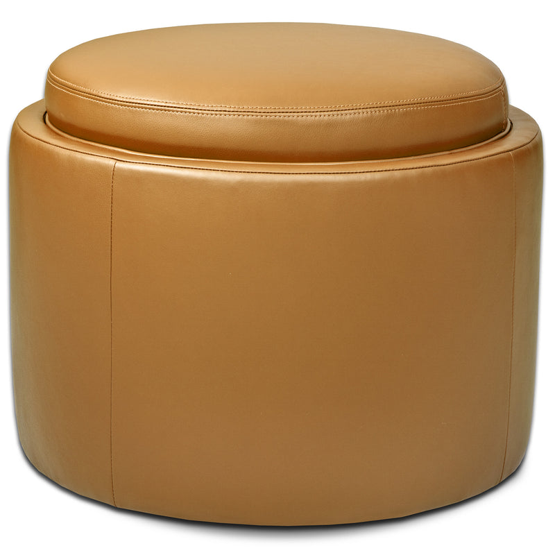 Uno Round Ottoman with Flip Top