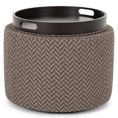 Uno Round Ottoman with Flip Top
