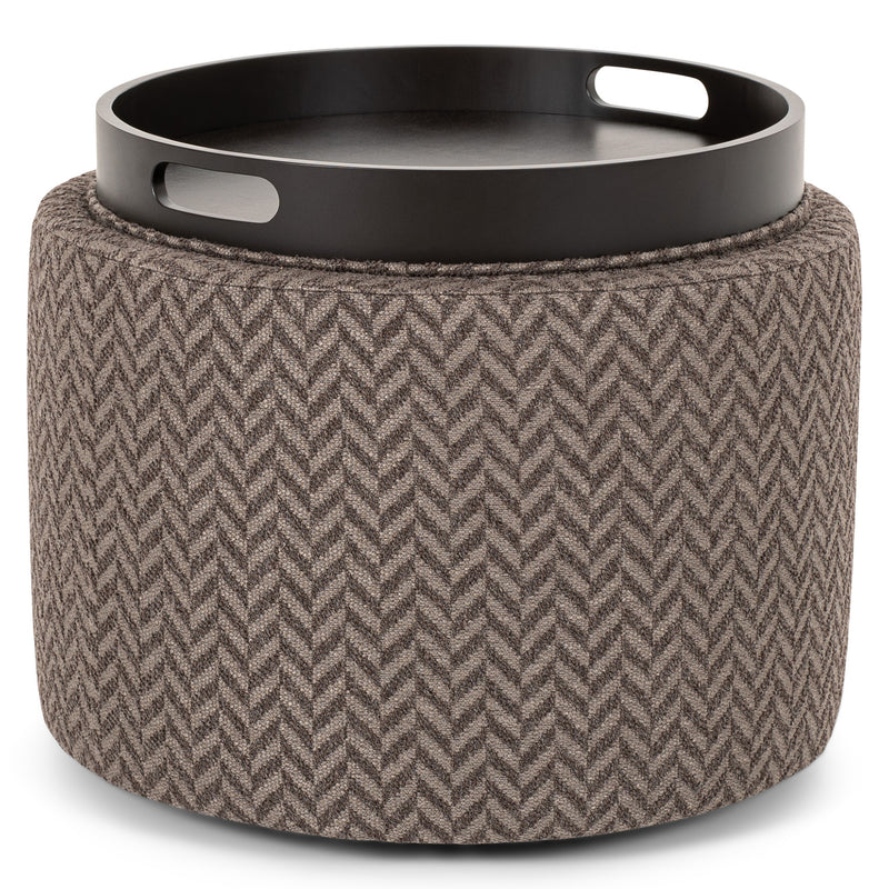 Uno Round Ottoman with Flip Top