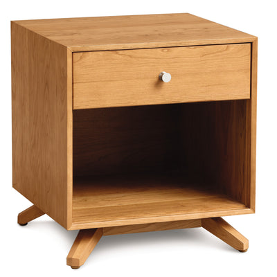 Copeland Astrid One Drawer Night Stand in Natural Cherry Lacquered Finish