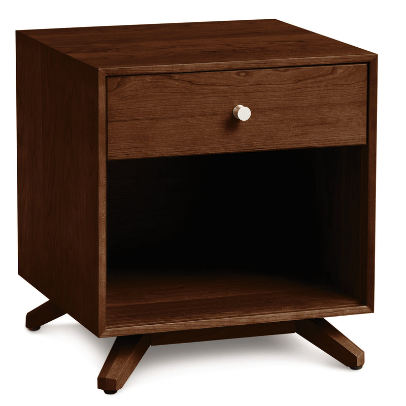 Copeland Astrid One Drawer Night Stand stained in Saddle Cherry Lacquered Finish