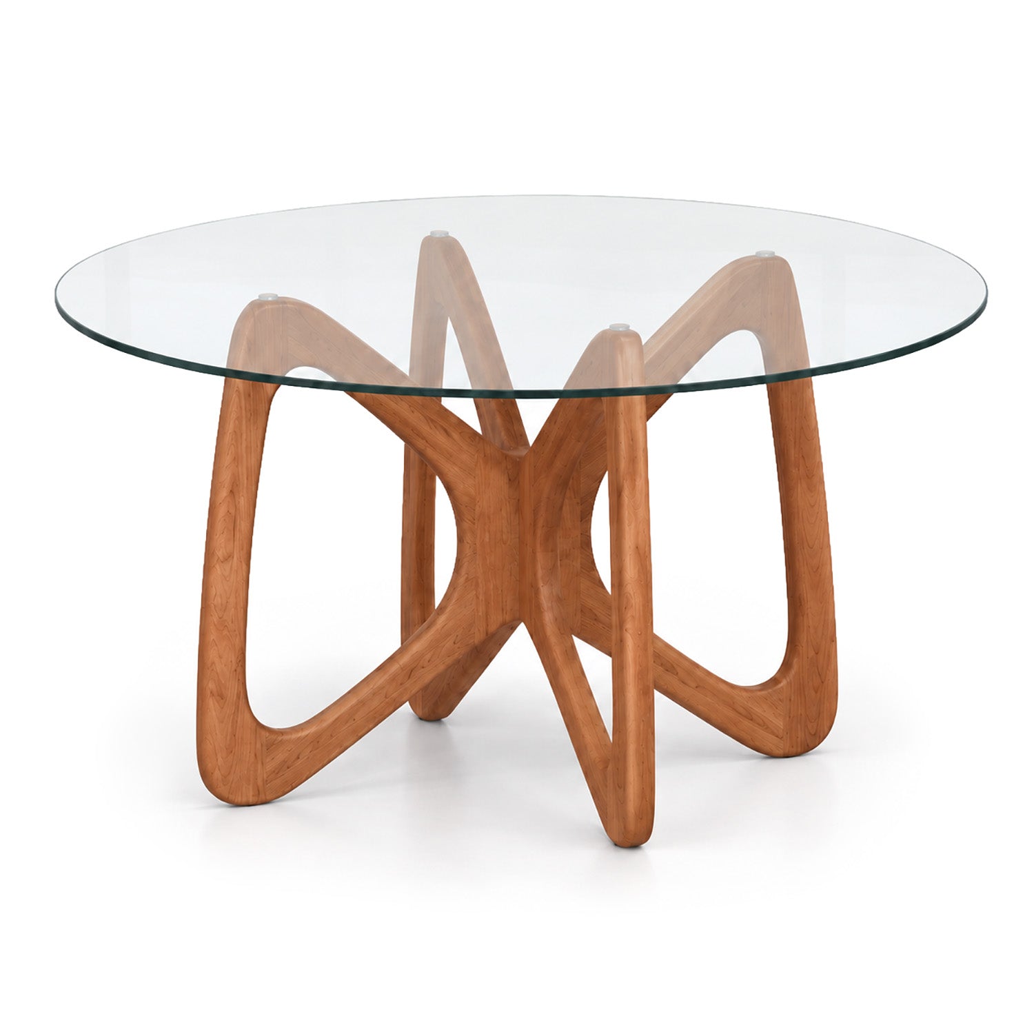 Butterfly Round Glass Top Dining Table