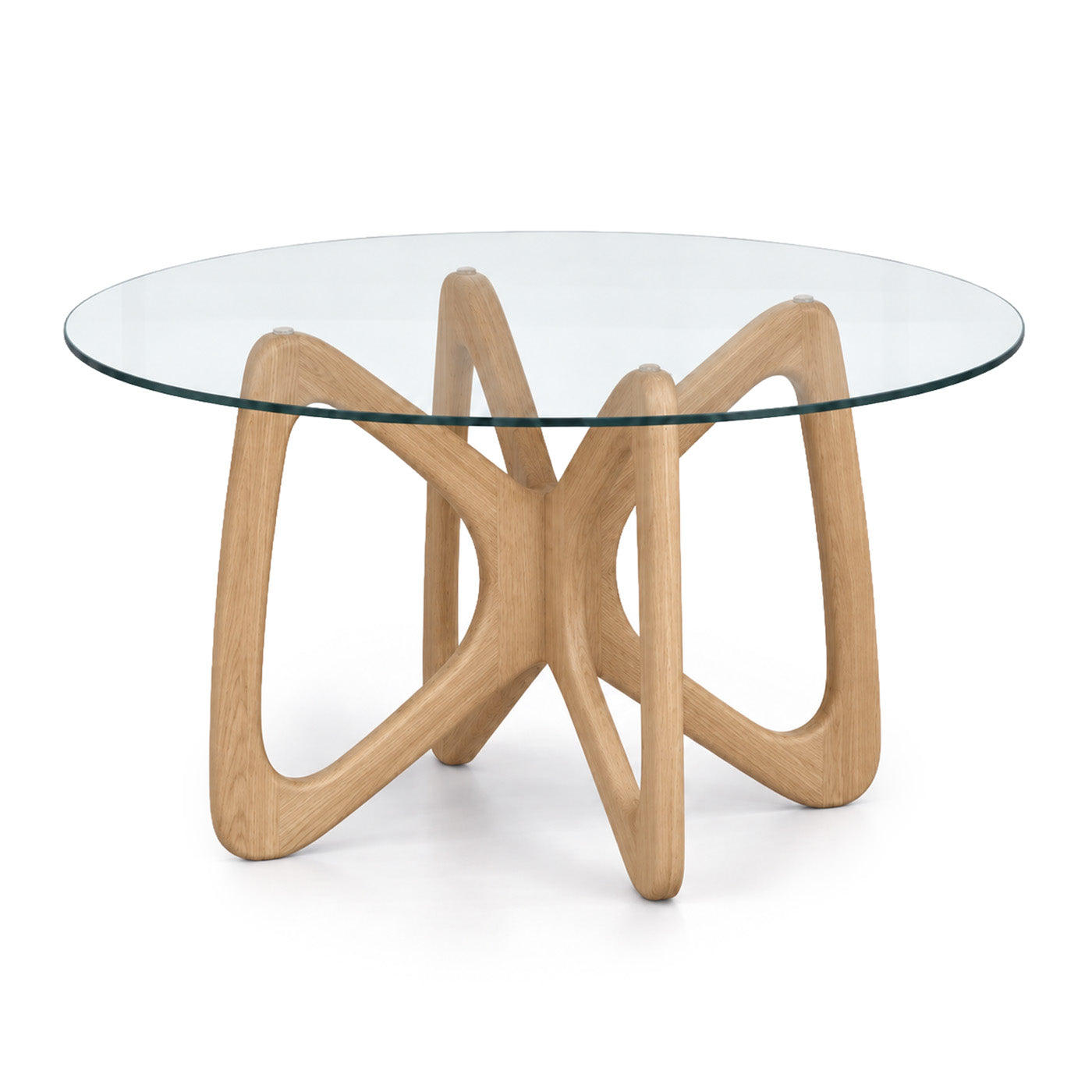 Butterfly Round Glass Top Dining Table