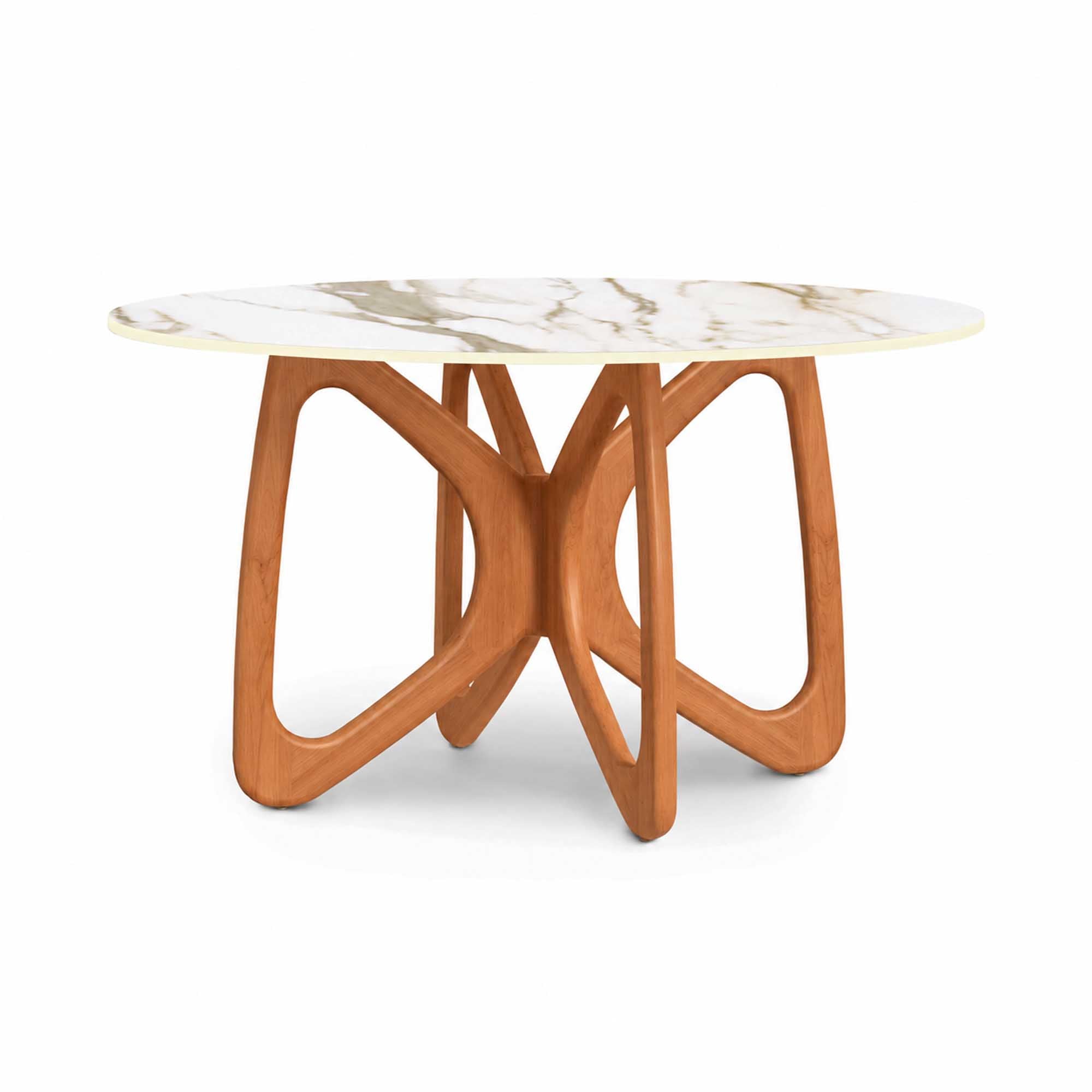 Butterfly Round Sintered Stone Top Dining Table