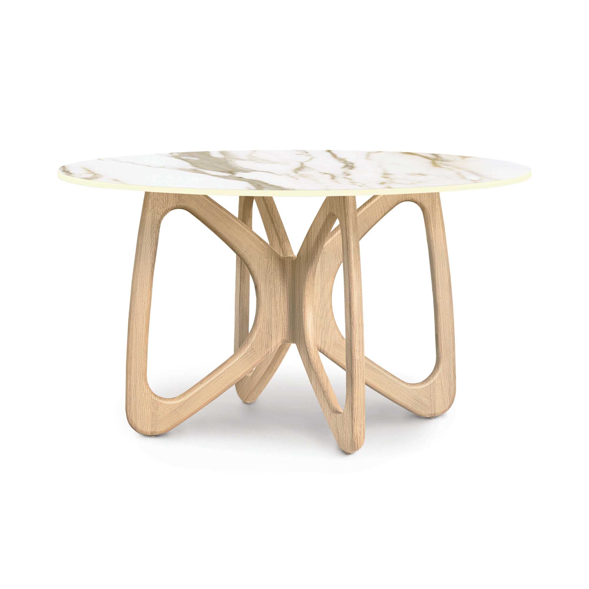 Butterfly Round Sintered Stone Top Dining Table