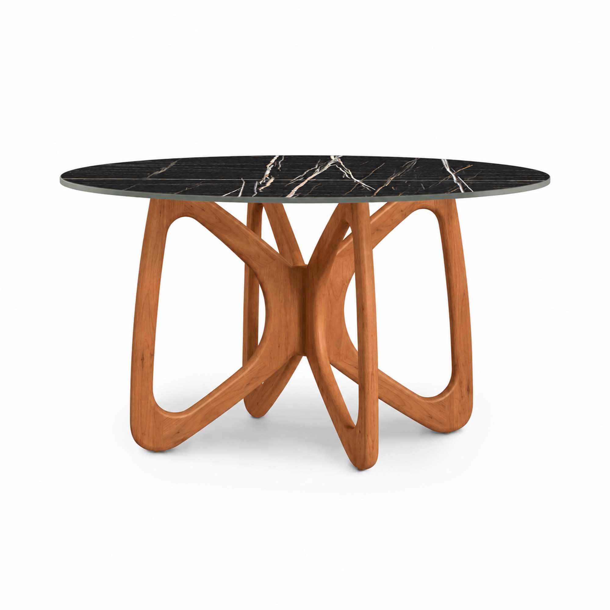 Butterfly Round Sintered Stone Top Dining Table