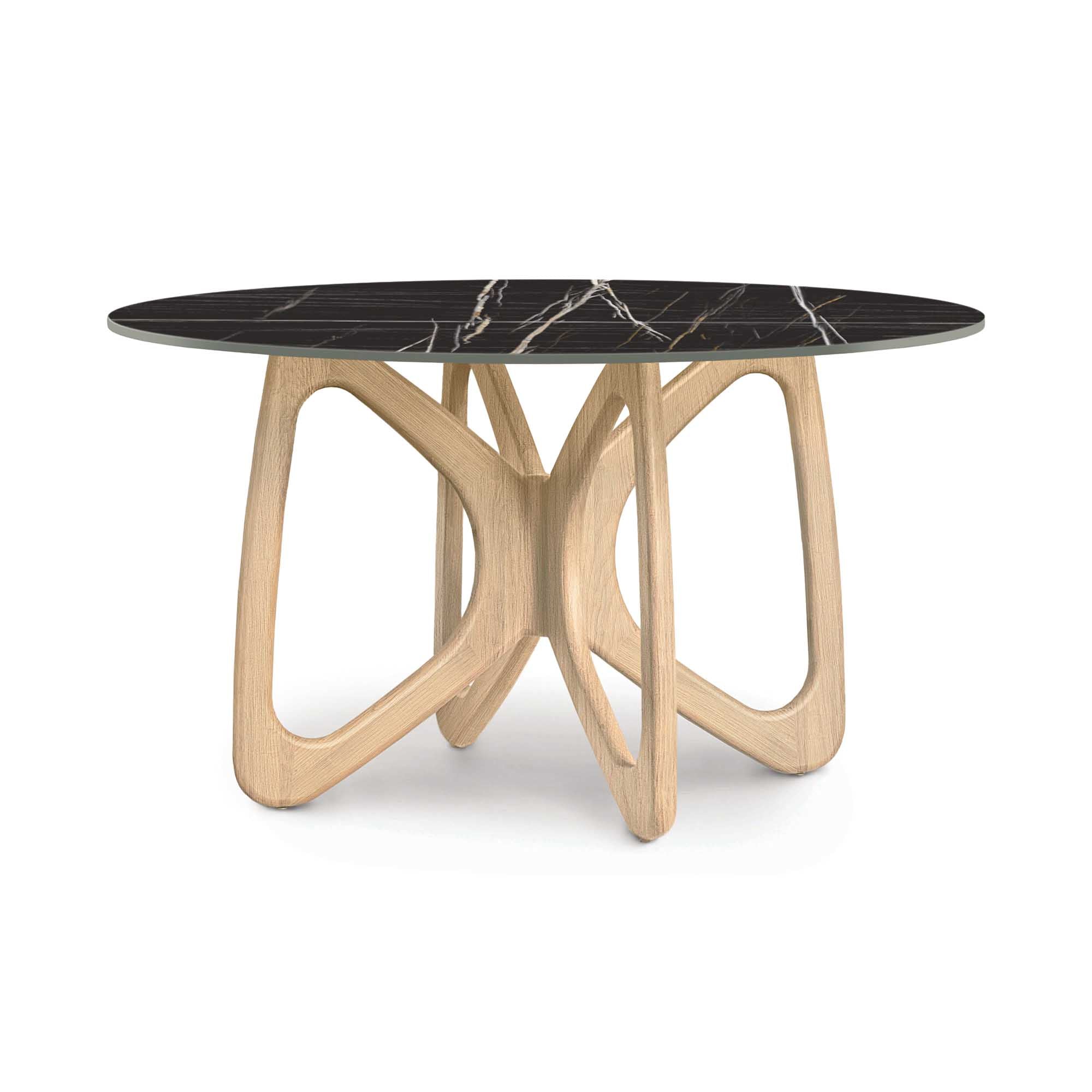 Butterfly Round Sintered Stone Top Dining Table