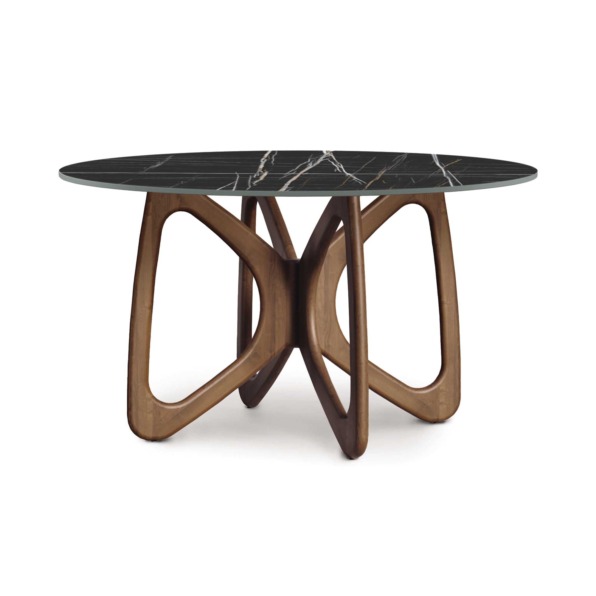 Butterfly Round Sintered Stone Top Dining Table
