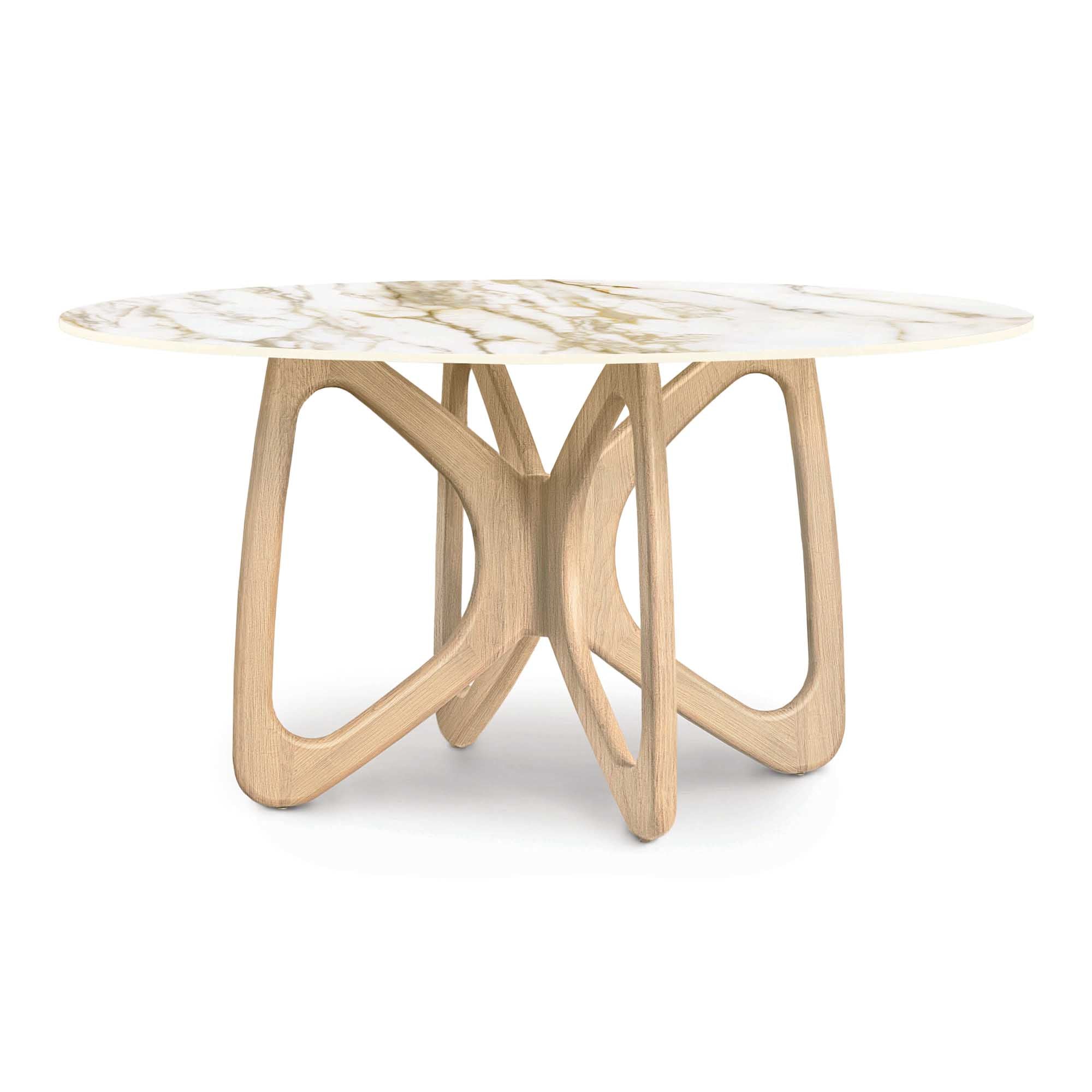 Butterfly Round Sintered Stone Top Dining Table