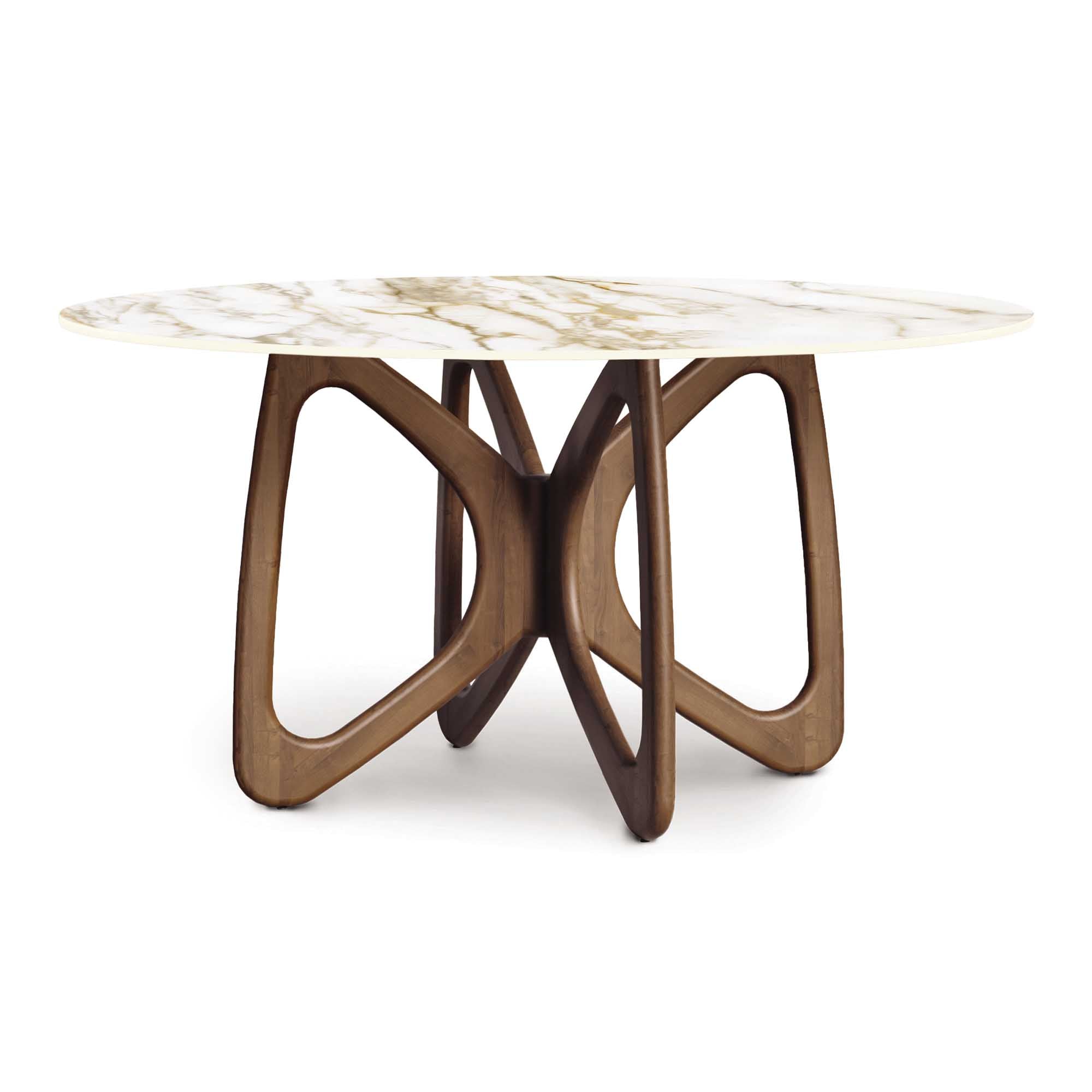 Butterfly Round Sintered Stone Top Dining Table