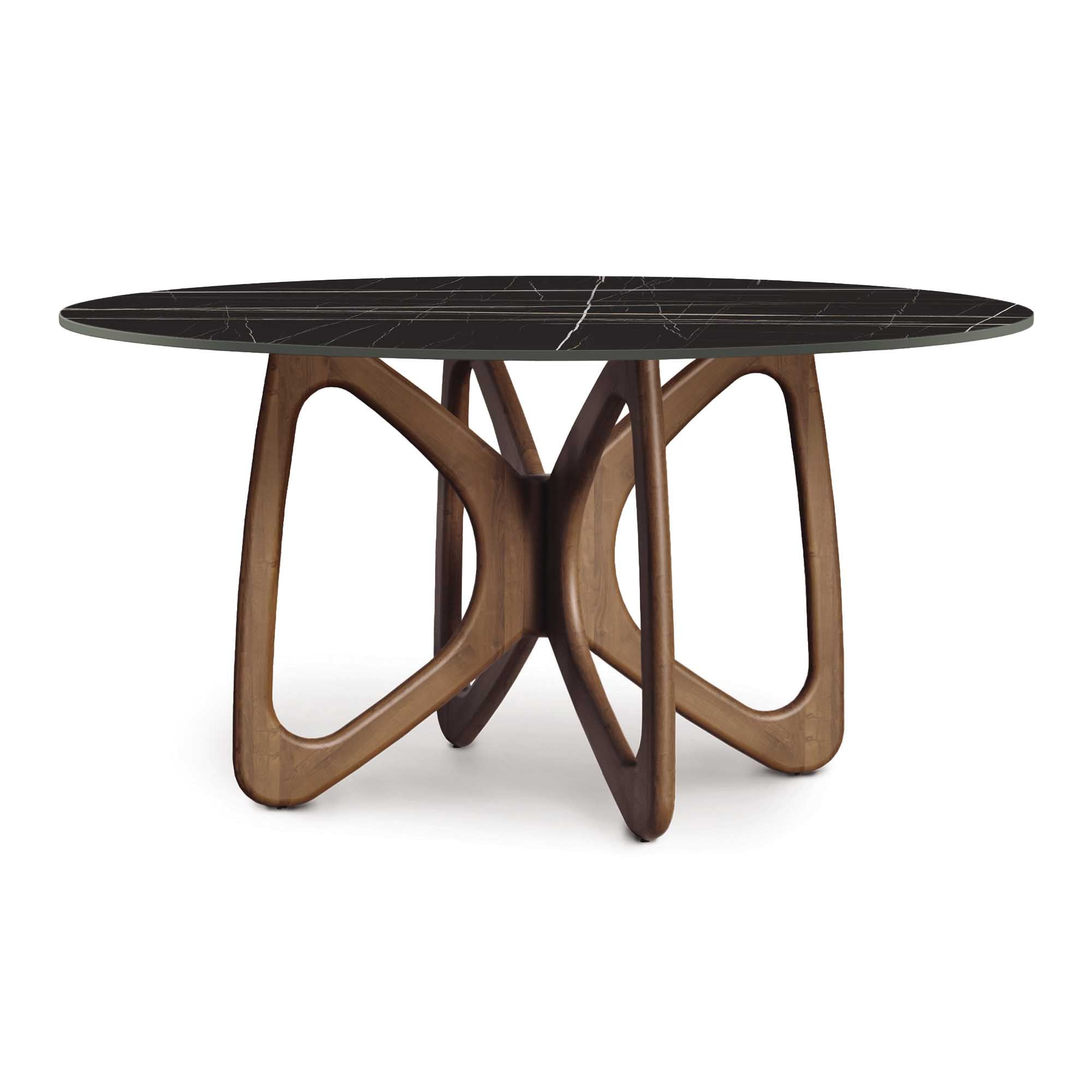 Butterfly Round Sintered Stone Top Dining Table