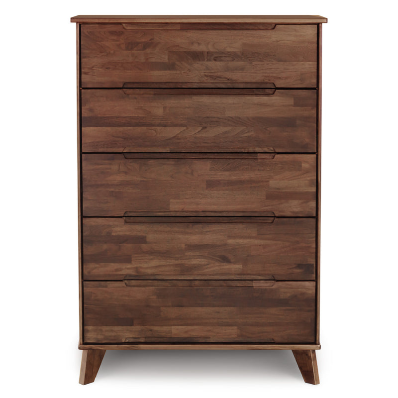 LINN 5 Drawer Dresser in Natural Solid Walnut