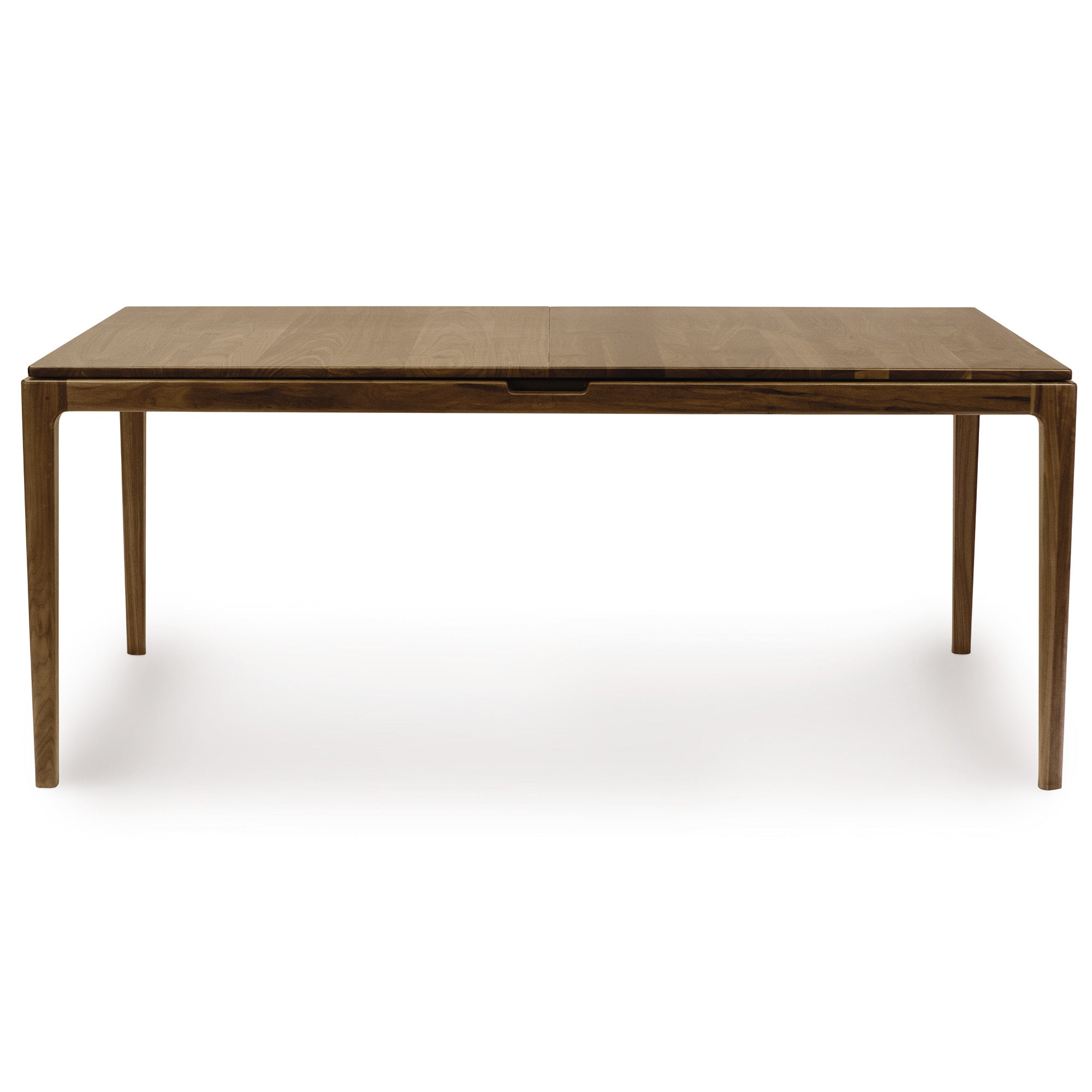 Closed extension table solid walnut Lisse Dining Table by Copeland Furniture 