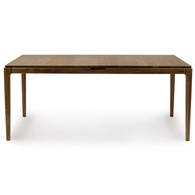 Closed extension table solid walnut Lisse Dining Table by Copeland Furniture 