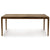 Closed extension table solid walnut Lisse Dining Table by Copeland Furniture 