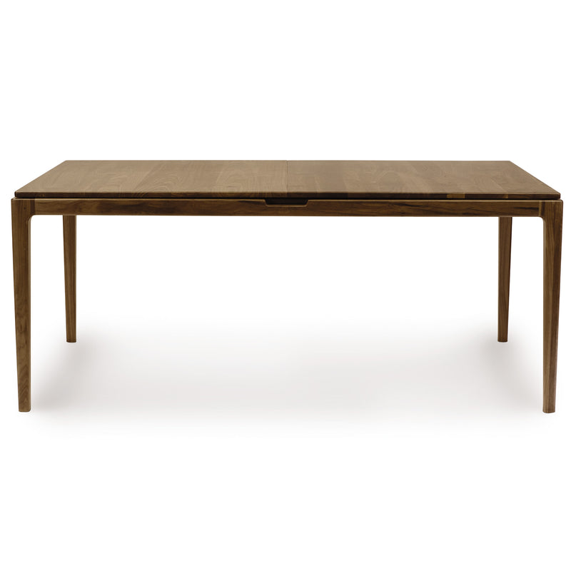 Closed extension table solid walnut Lisse Dining Table by Copeland Furniture 
