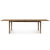 Opened extension table solid walnut Lisse Dining Table by Copeland Furniture 