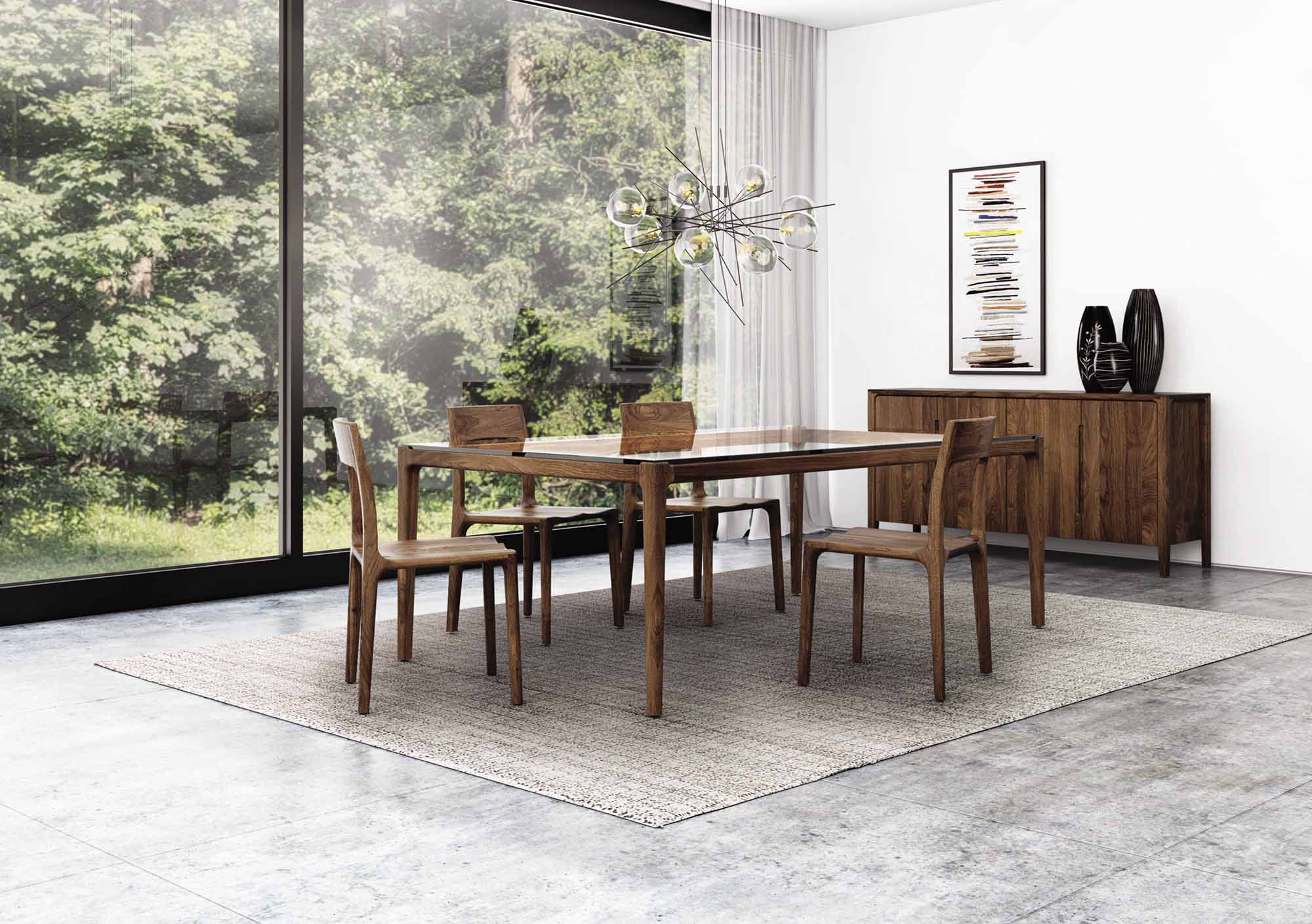 Lisse Glass Top Dining Table
