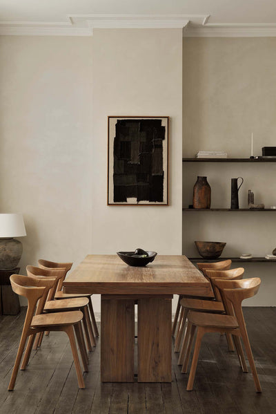 Three Bok dining chairs on each side of a 79 inch table GALLERY
